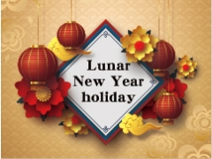 Lunar New Year holiday from 20th Jan. to 29th Jan.