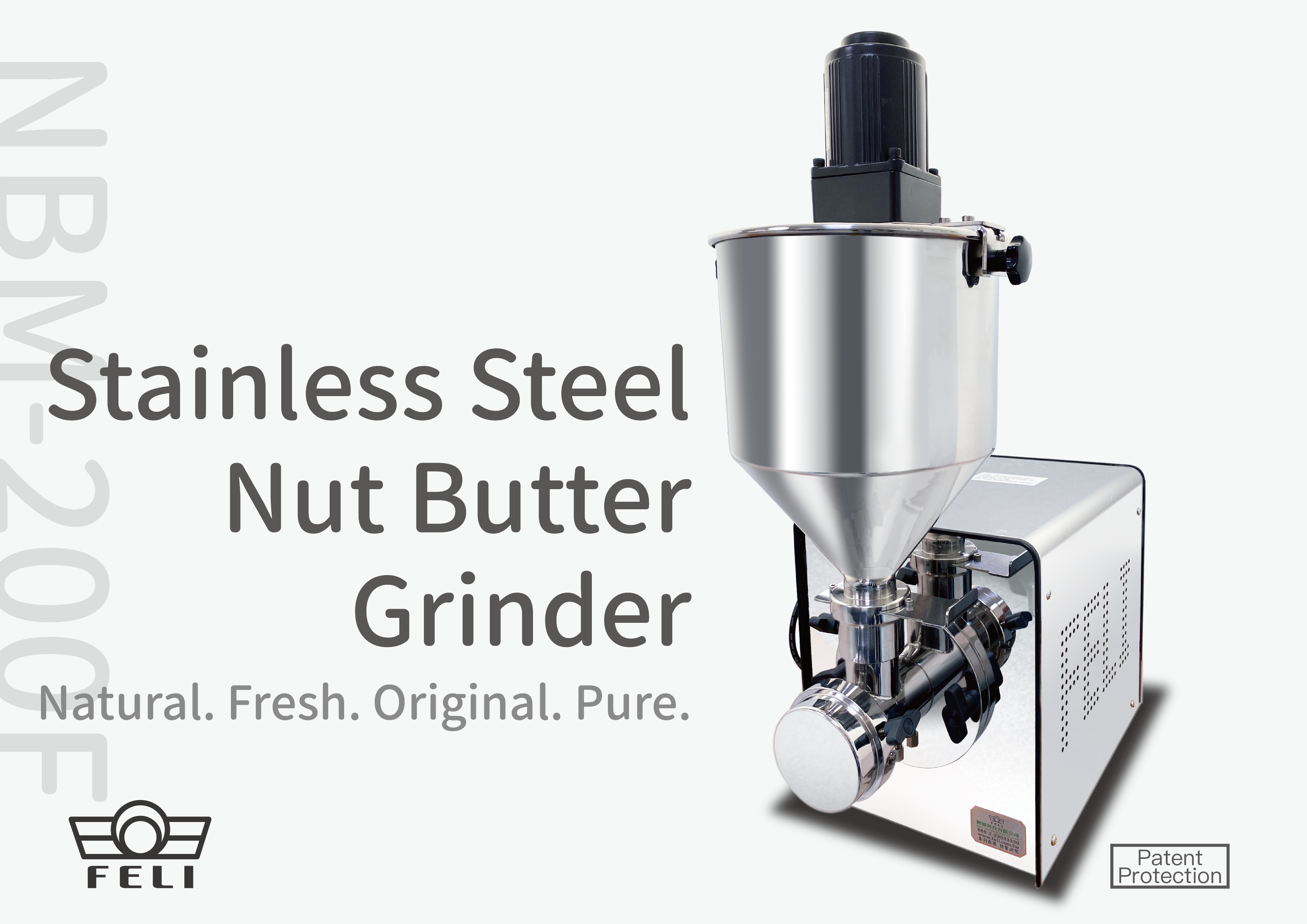 NBM200F Stainless Steel Nut Butter Grinder PRODUCTS FELI Co., Ltd